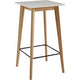 Ty tafel wohnling eiken, ijzer, mdf (medium-densi fibreboard) 4-zits vast