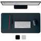 Leitz grote leren bureau onderlegger 70x36 cm - gerecycled leer - anti-slip - voor toetsenbord muis - donkergrijs
