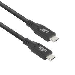 Usb-c-kabel act usb-c mannelijk usb-c mannelijk 500 mm zwart