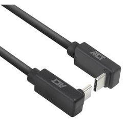 Usb-c-kabel act usb-c mannelijk usb-c mannelijk 2 m zwart