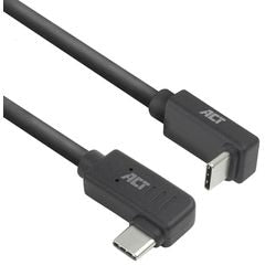 Usb-c-kabel act usb-c mannelijk usb-c mannelijk 1 m zwart