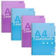 Collegeblok pukka essentials a4 geruit kleurenassortiment 200 pagina's 4 stuks