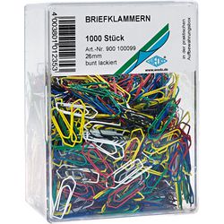 Paperclips wedo metaal 68 mm kleurenassortiment