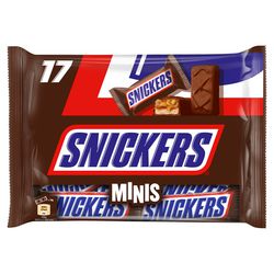 Mini-chocoladereep snickers minis 17 stuks à 18 g