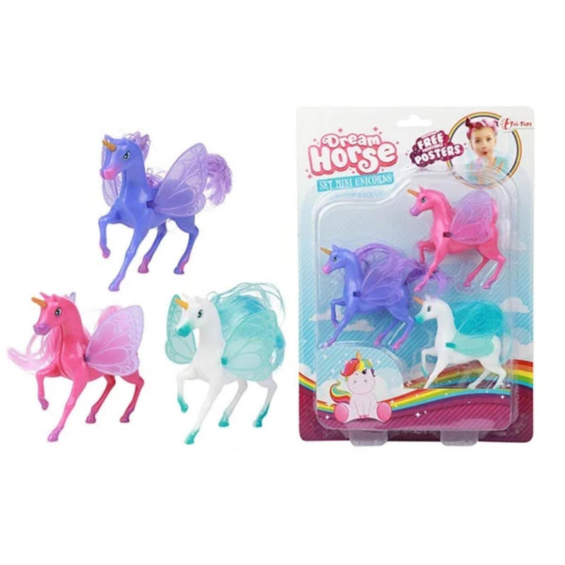 Afbeelding laden in galerijviewer, Toi-toys toi toys dream horse mini eenhoorns 3 stuks op kaart
