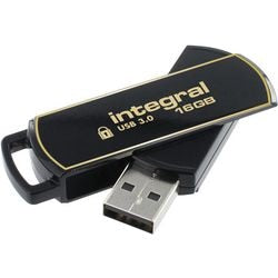 Usb-stick integral 16 gb usb type-a goud, zwart
