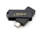 Usb-stick integral 64 gb usb type-c goud, zwart