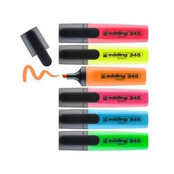 Tekstmarker edding 345 kleurenassortiment permanent navulbaar