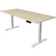 Zit-sta-bureau kerkmann move 1 stable esdoorn, wit 1270 mm x 1800 mm
