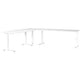 Hoekbureau germania 7899-84uk wit c-voet