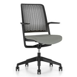 Vergaderstoel nowy styl withme zwart synchroonmechanisme vaste armsteunen