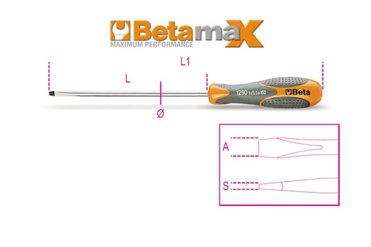 Beta sleufschroevendraaier 5.5x150mm 1290