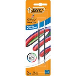 Balpen-navulling bic 4 colours blauw 2 stuks
