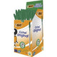 Balpen bic cristal fine medium groen luchtdoorlatende dop doorschijnende houder