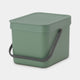 Brabantia sort go afvalbak 6l groen