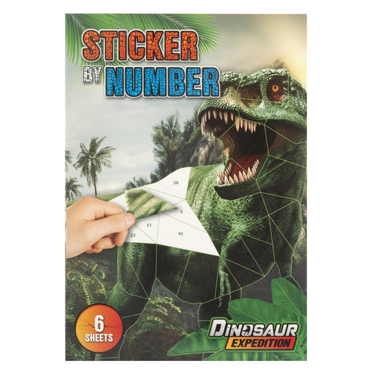 Creative craft group grafix dino stickeren op nummer a4