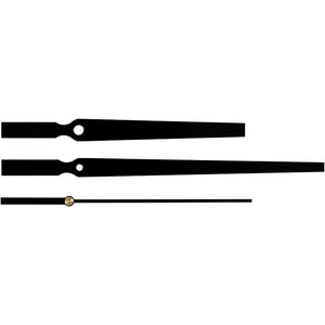 Wijzers, gatgrootte 4+6 mm, zwart, 1 set