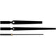 Wijzers, gatgrootte 4+6 mm, zwart, 1 set