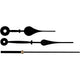 Wijzers, gatgrootte 4+6 mm, zwart, 1 set