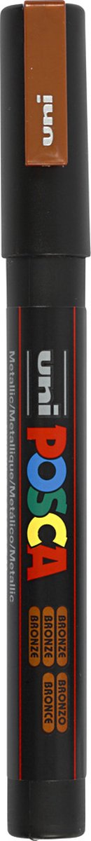 Uni posca pc3m acrylmarker brons - ronde punt tot 1,3 mm