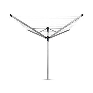 ギャラリービューアに画像をロードする, Brabantia lift-o-matic advance droogmolen - 50 m - met metalen grondanker, beschermhoes en wasknijpertasje - metallic grey
