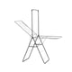 Brabantia hangon droogrek 25m - met stang - inklapbaar wasrek - matt black