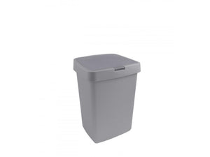 Sunware delta prullenbak 25 liter klepdeksel grijs kunststof 39,7x34,5x56,4cm