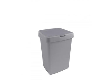 Sunware delta prullenbak 25 liter klepdeksel grijs kunststof 39,7x34,5x56,4cm