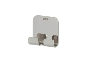 Tiger colar handdoekhaak dubbel rvs gepolijst 50x49x20mm