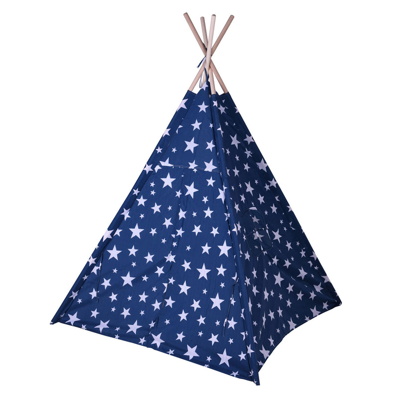 Load image into Gallery viewer, Tipi tent blauw met sterren
