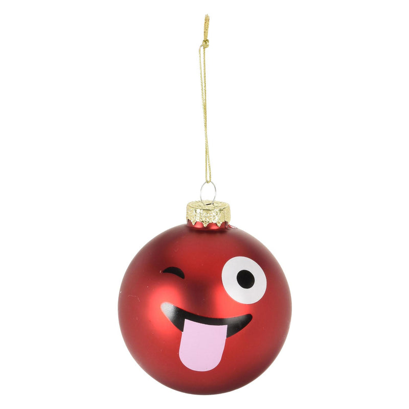 Load image into Gallery viewer, Kerstbal Glas Lachgezicht, 12st.
