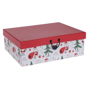Koopman geschenkdozenset kerst cadeauverpakking karton set van 3 multicolor.