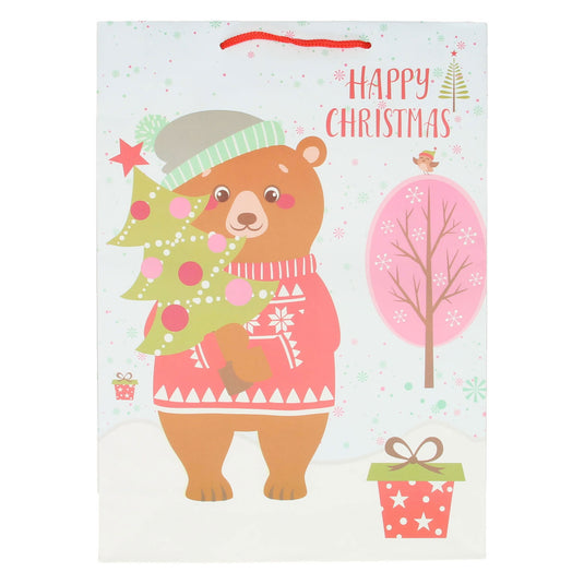 Geschenktas kerst, 34cm