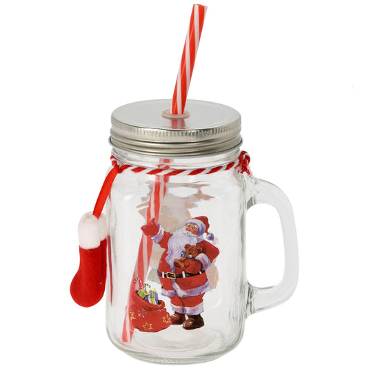 Drinkglas kerst met handvat 450ml, 12st.
