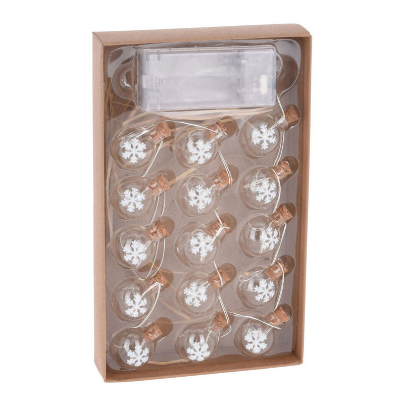 Load image into Gallery viewer, Draadslinger met 15 kerstballetjes led warm white
