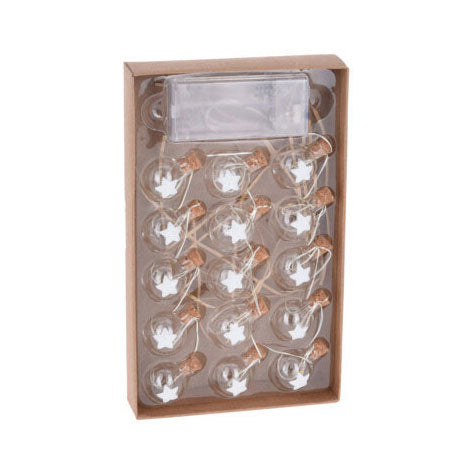 Load image into Gallery viewer, Draadslinger met 15 kerstballetjes led warm white
