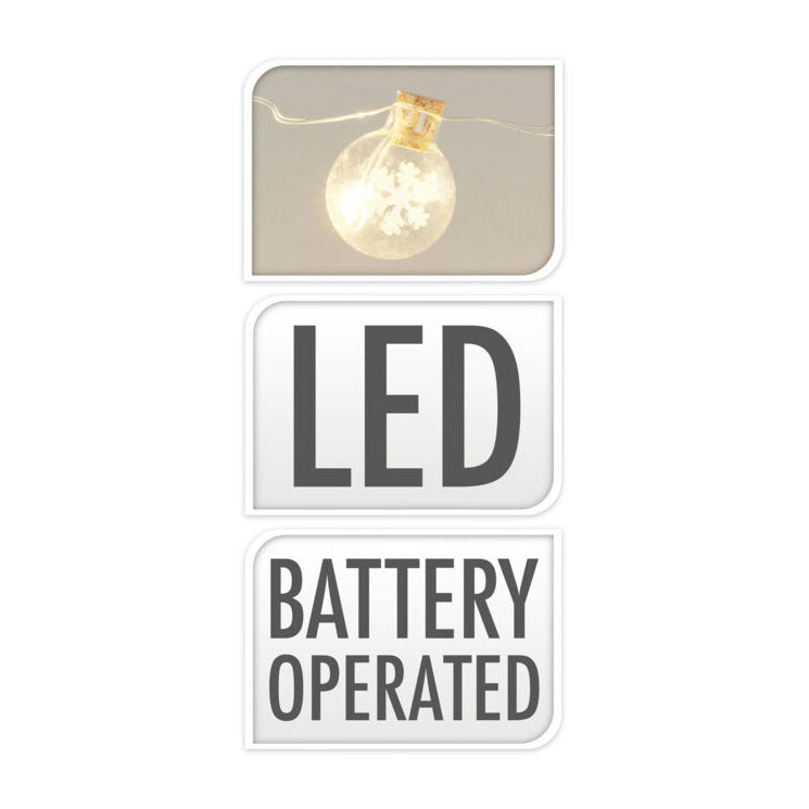 Load image into Gallery viewer, Draadslinger met 15 kerstballetjes led warm white
