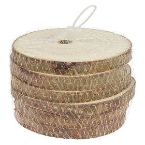 Onderzetters boomschors hout 11cm, 6st.
