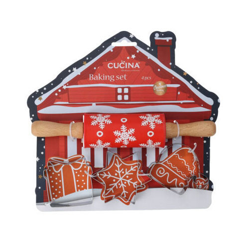 Load image into Gallery viewer, Bakset Kerst Design, 4dlg.
