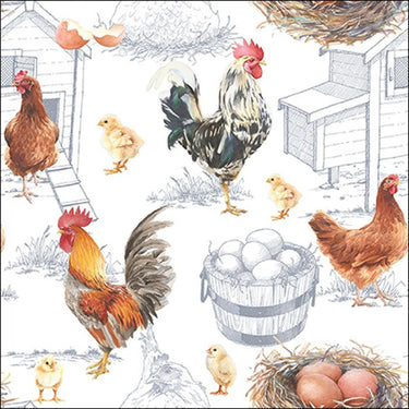 Ambiente servetten chicken farm 33cm 20 stuks