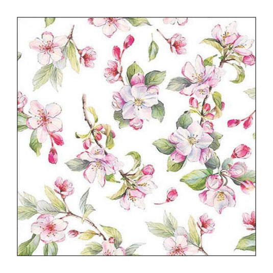 Ambiente servet 25 spring blossom white