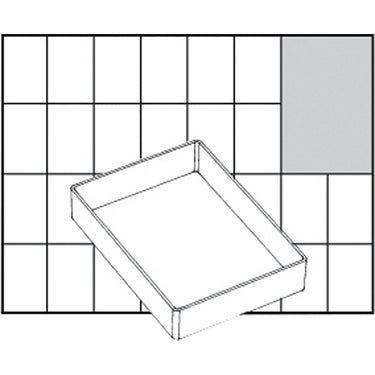 Raaco inzet box, afm a71 low, h: 24 mm, afm 109x79 mm, 1 stuk