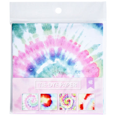 Gekleurd papier tie-dye design, 15x15cm