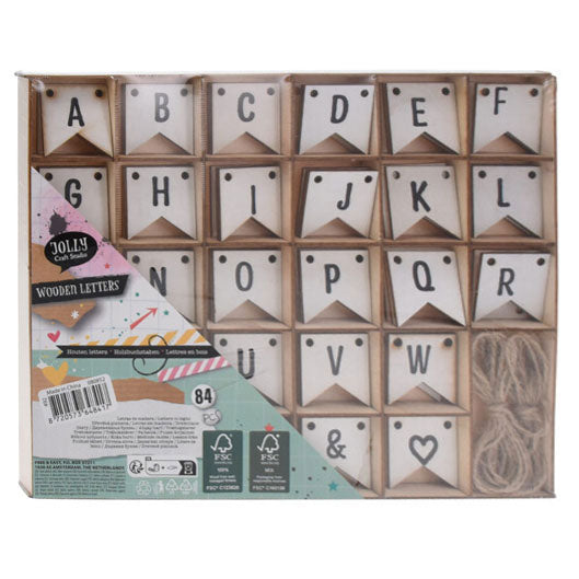 Laden Sie das Bild in Galerie -Viewer, Houten letters, 84st.
