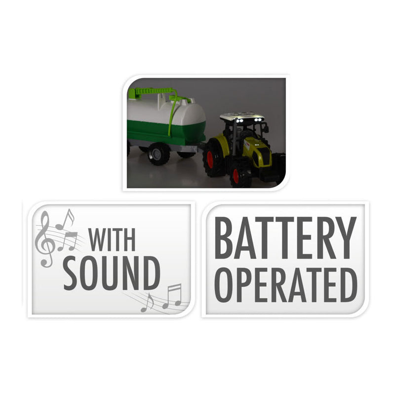 Load image into Gallery viewer, Tractor schudder met twee aanhangers
