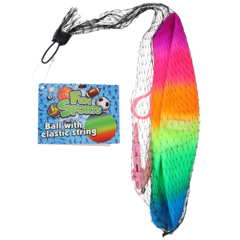 Load image into Gallery viewer, Regenboog bungeebal aan koord
