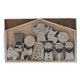 Kinder kerststal hout, 11dlg.
