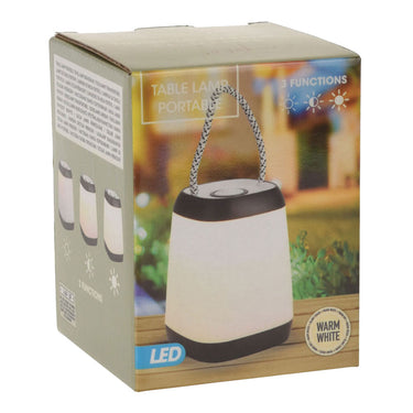 Home styling tafellamp draagbaar led zwart 9x12cm