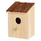 houten vogelhuisje met bruin dak