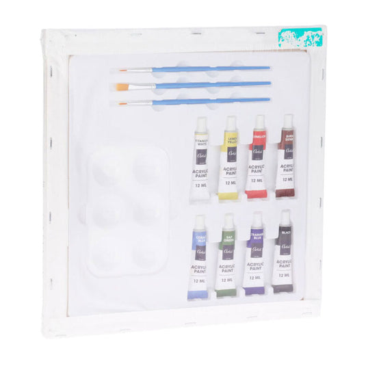 Schilderset met canvas, 12dlg.